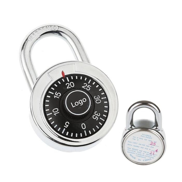 Silver color option for Round Combination Padlock