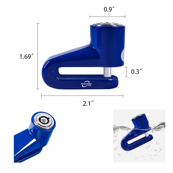 Blue color option for Security Lock Disc Brake Lock Bicycle