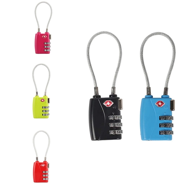 Blue color option for Travel Cable Luggage Locks