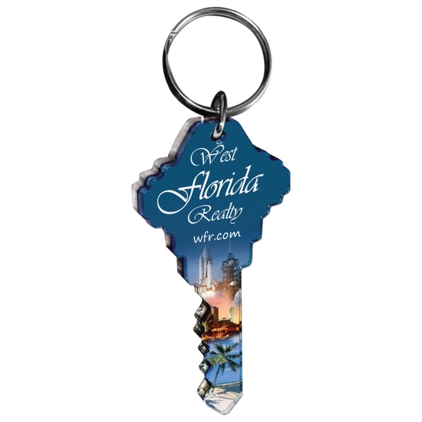 Clear color option for Key Shaped Keychains