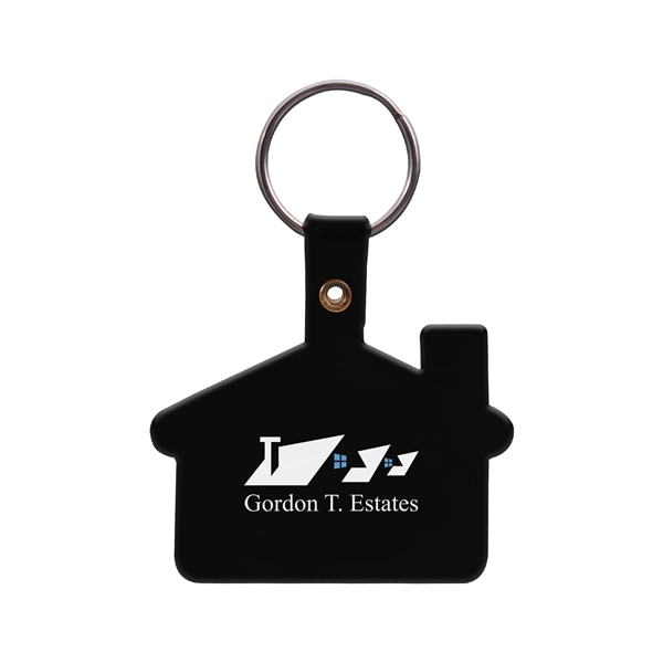 Black color option for 2 Color House Shaped Soft Plastic Key Tags