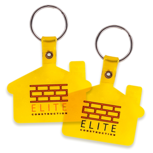Photo of 2 Color House Shaped Soft Plastic Key Tags