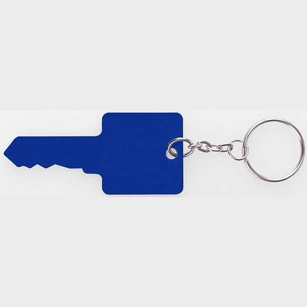 Metallic Blue color option for Key Shaped Metal Tag Ring