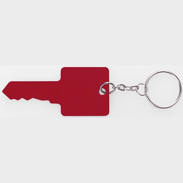 Metallic Red color option for Key Shaped Metal Tag Ring