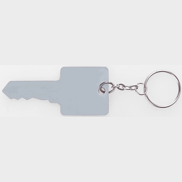 Metallic Silver color option for Key Shaped Metal Tag Ring