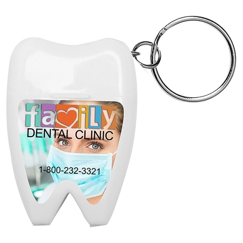 Main photo of Tooth Shaped Dental Floss Dispenser With Keyring