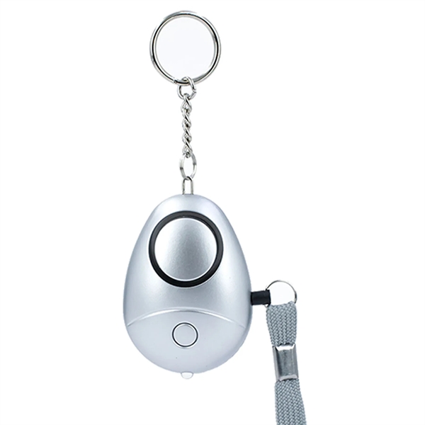 Silver Metal color option for Personal Security Alarm Keychain With Led