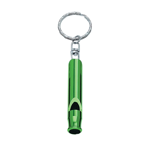 Green color option for Safety Whistle Key Chain