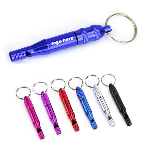 Photo of Aluminum Safety Whistle With Key Ring
