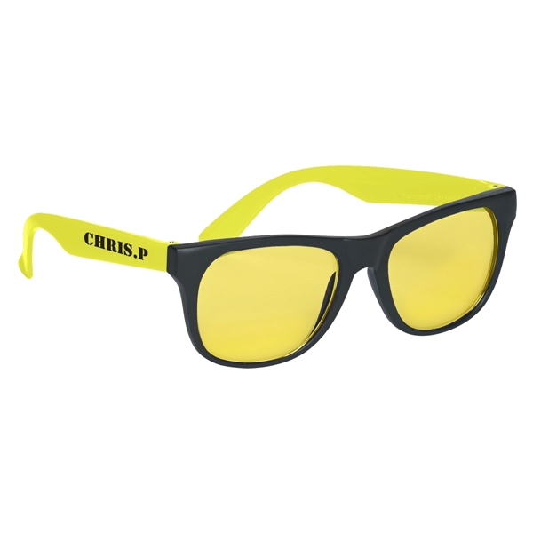 Yellow color option for Tinted Lenses Rubberized Sunglasses
