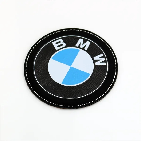 Black color option for Rawhide Circle Coasters (Faux Leather / Leatherette)