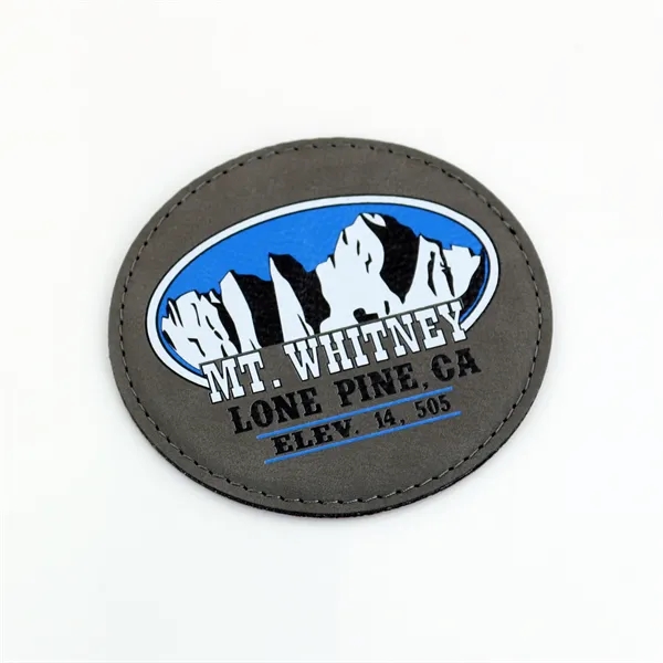 Gray color option for Rawhide Circle Coasters (Faux Leather / Leatherette)