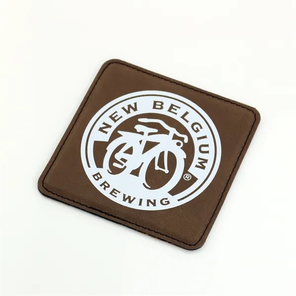 Brown color option for Rawhide Square Coasters (Faux Leather / Leatherette)