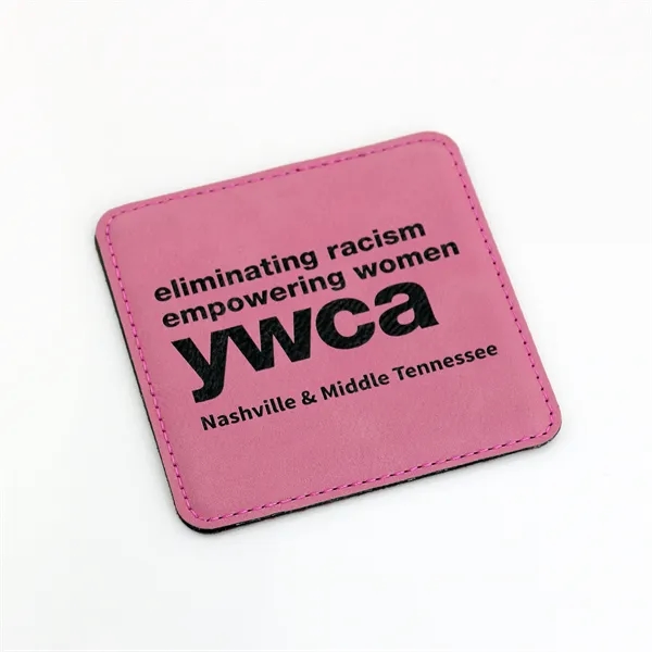 Pink color option for Rawhide Square Coasters (Faux Leather / Leatherette)