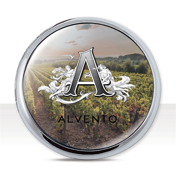 Shiny Silver color option for Photo Coaster With Cork Bottom