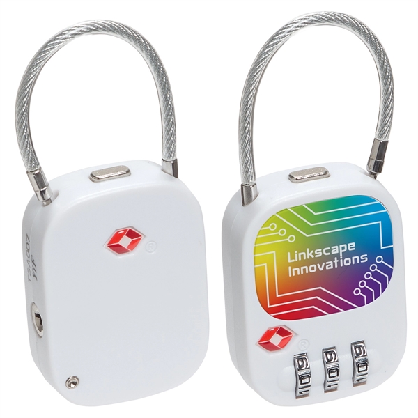 Medium White color option for Escort Tsa Approved Luggage Lock