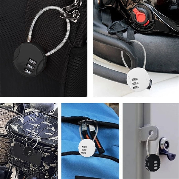 Blue color option for 3 Digit Combination Luggage Cable Lock