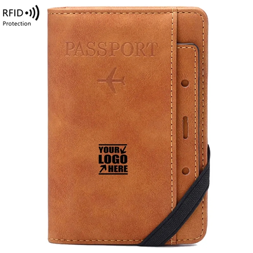 Main photo of Rfid Blocking Travel Wallet Passport Holder With Elastic 