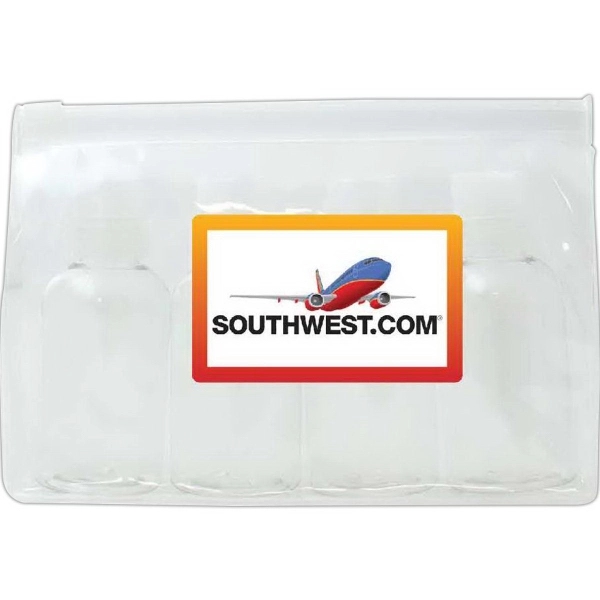 Clear color option for Tsa Safe Empty Bottle Travel Kit