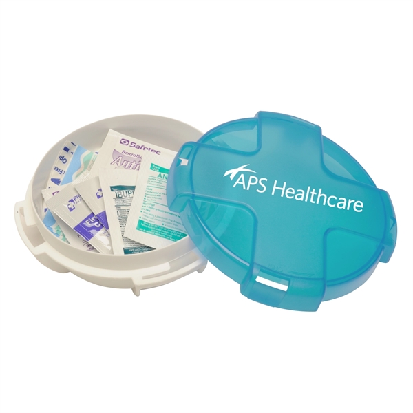 Translucent Aqua color option for Safe Care Travel First Aid Kit