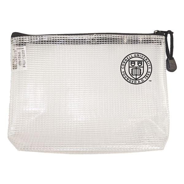 Clear Black color option for Poly Weave® Tsa Quart Bag (Travel Safe Accessory)
