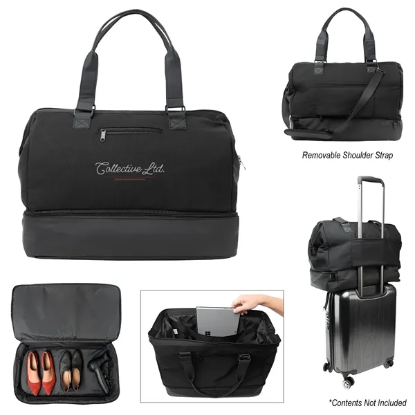 Black color option for The Weekender Travel Bag With Drop Bottom