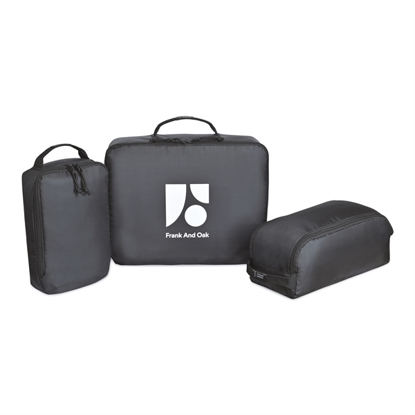 Black color option for Renew R Pet 3 Piece Packing Cube Set