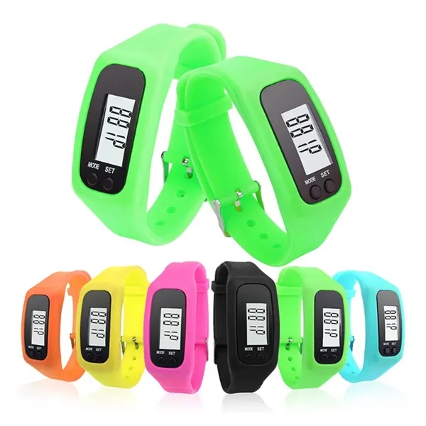 Orange color option for Silicone Fitness Tracker Pedometer Watch