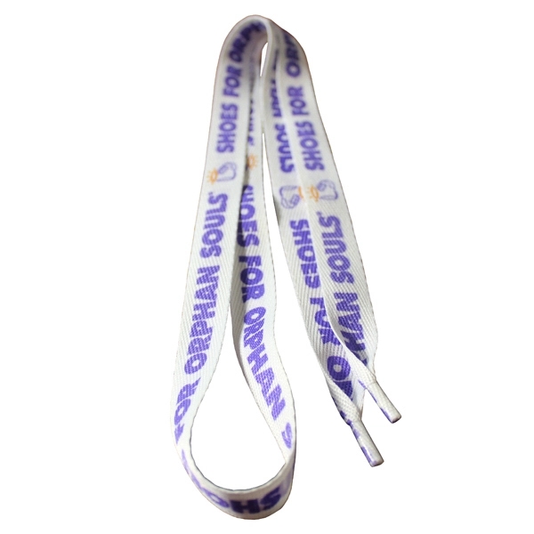 White color option for Shoelaces 60 X 3/4" Recycled Poly Dye Sub (Domestic Product)