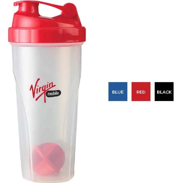 Clear Red color option for 24 Oz Shake It Bottle