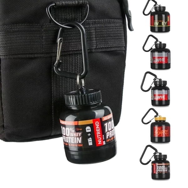 Black color option for 5 Oz. Protein Powder & Supplement Funnel Keychain