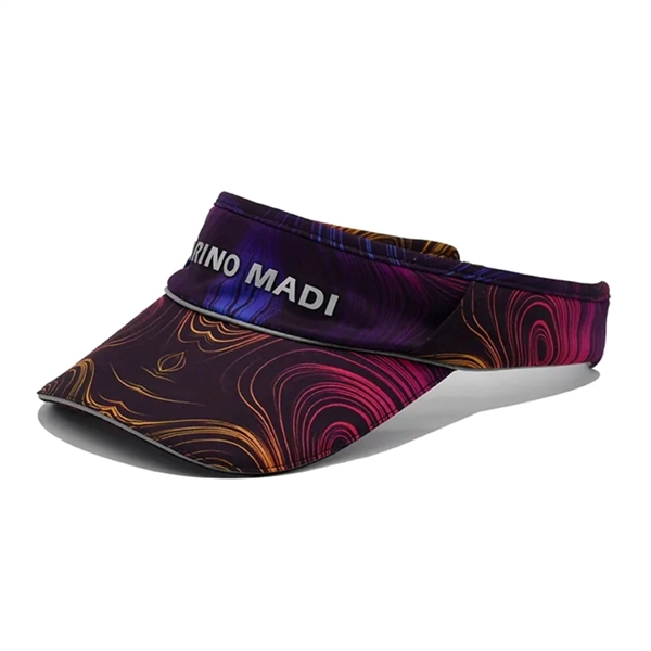 Multi Color color option for Sublimation Poly Twill Sun Visor Sandwich Bill Hook & Loop