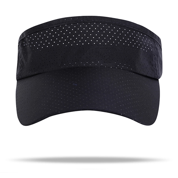 Black color option for Quick Dry Lightweight Sporty Sun Visors W/ Plastic Buckle