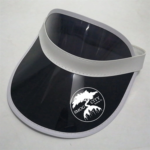 Black color option for Clear Plastic Billed Visor