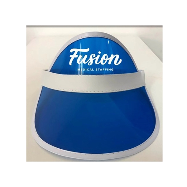 Blue color option for Clear Plastic Billed Visor