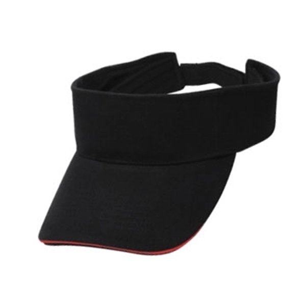 Black Red color option for Brushed Cotton Sandwich Visor