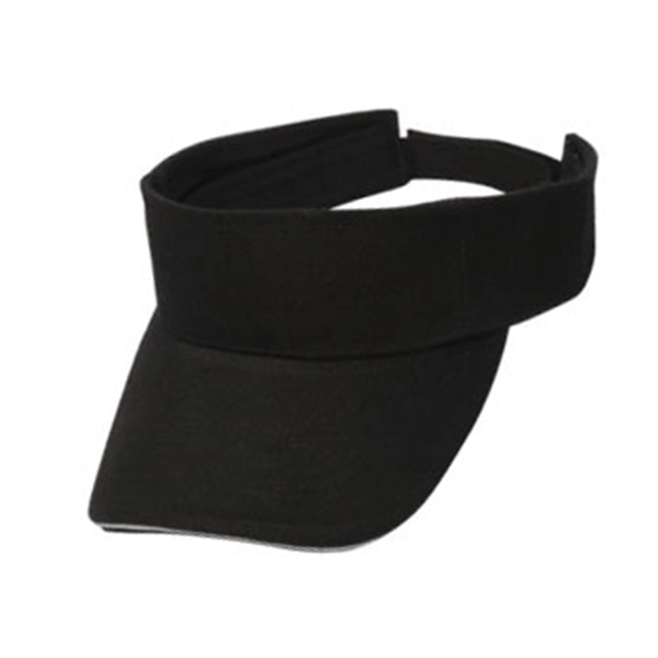 Black White color option for Brushed Cotton Sandwich Visor