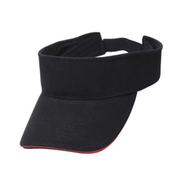 Navy Red color option for Brushed Cotton Sandwich Visor