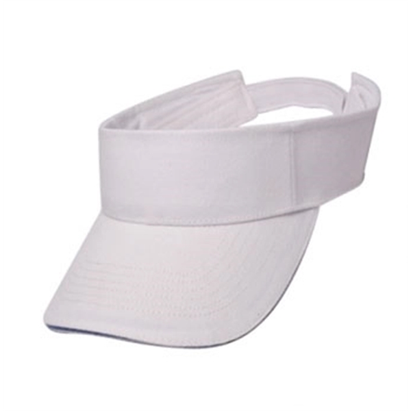 White Blue color option for Brushed Cotton Sandwich Visor