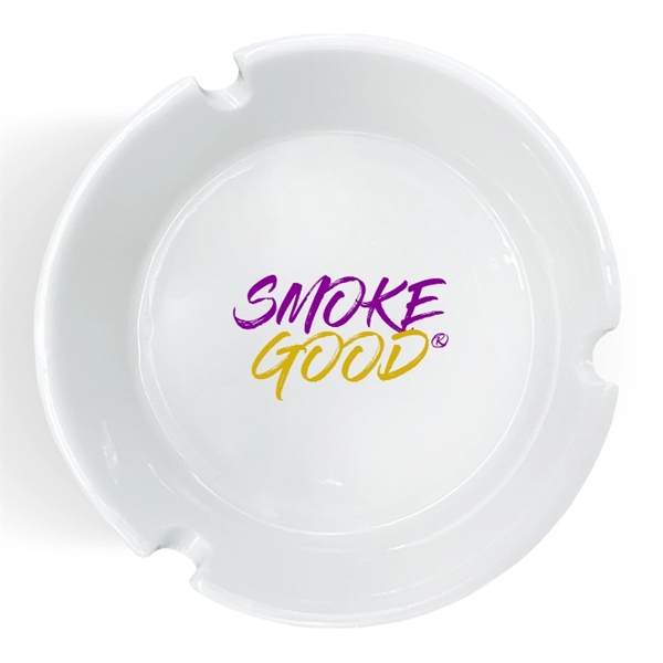 White color option for Custom White Glass Ashtrays