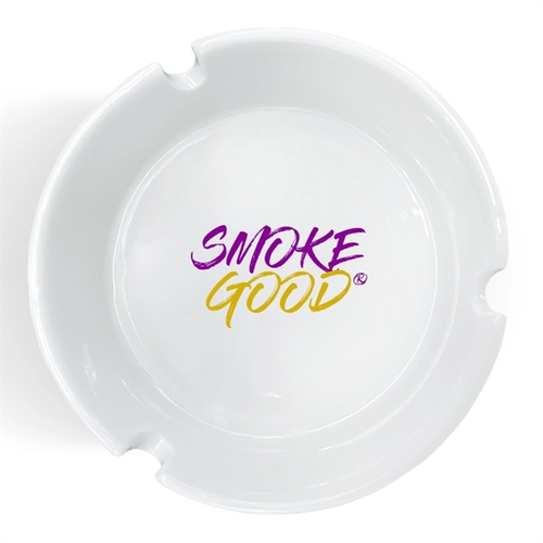 Main photo of Custom White Glass Ashtrays