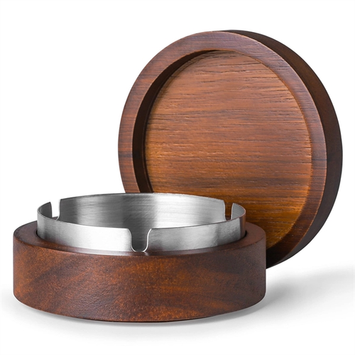 Main photo of Wooden Ashtray With Lid