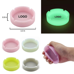 Photo of Unbreakable Silicone Round Luminous Ashtray