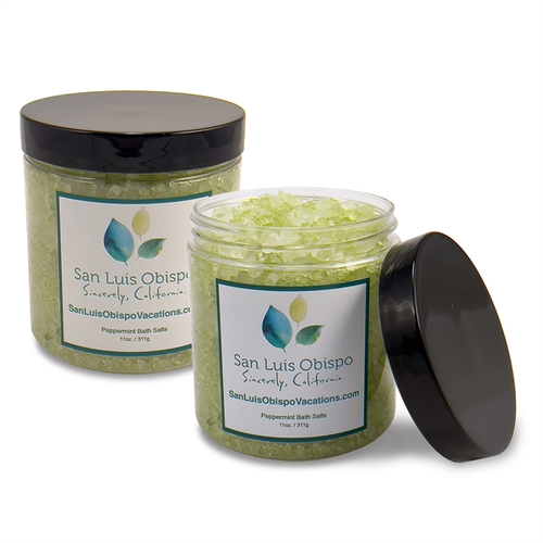 Main photo of 11 Oz. Aromatherapy Bath Salts Jar With Black Lid