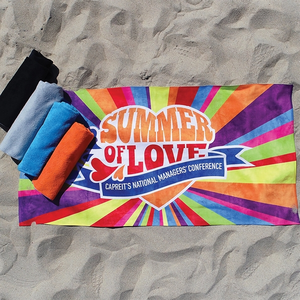 Photo of Heavyweight Subli Plush Velour Beach Towel