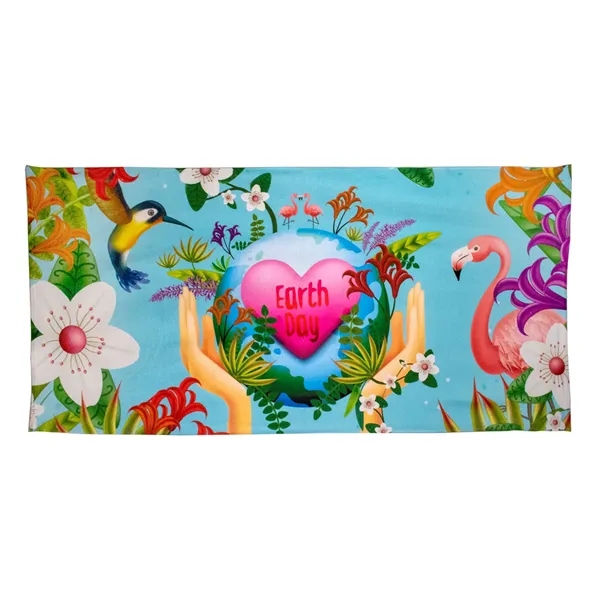 Custom color option for Recycled Polyester Die Sublimated Beach Towel