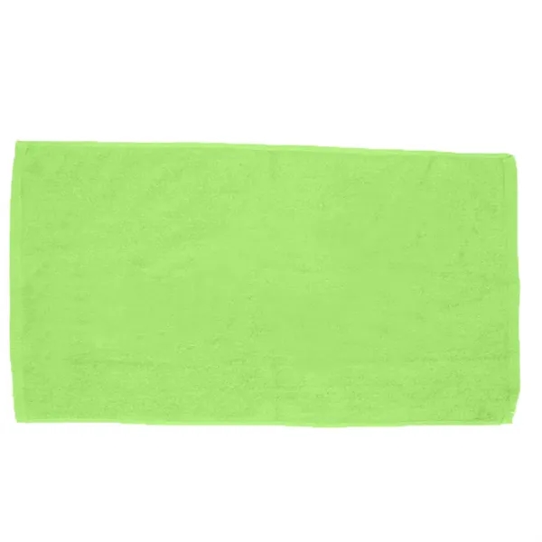 Lime Green color option for 30" X 60" Velour Beach Towel W/ Custom Imprint