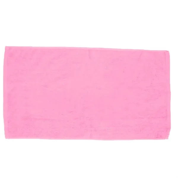 Pink color option for 30" X 60" Velour Beach Towel W/ Custom Imprint