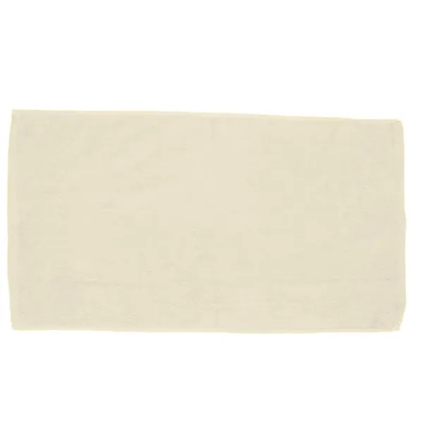 White color option for 30" X 60" Velour Beach Towel W/ Custom Imprint