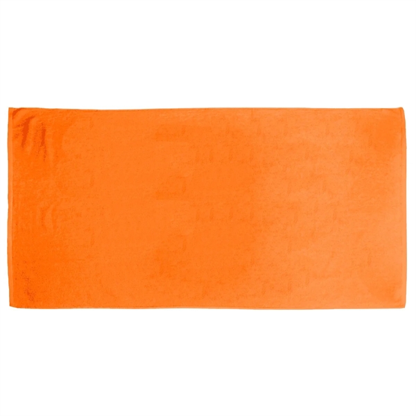 Tangerine color option for 35" X 60" Cotton Velour Beach Towels